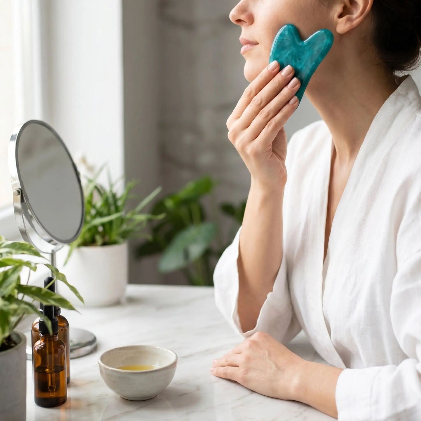 gua sha visage peau detendue