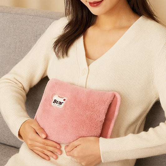 bouillotte électrique rose femme chaleur ventre