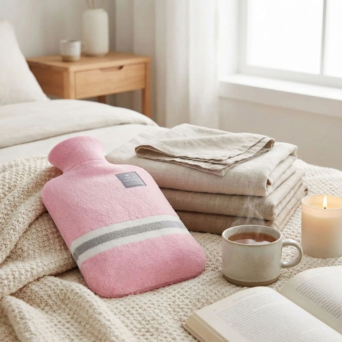 bouillotte rose chaleur apaisement