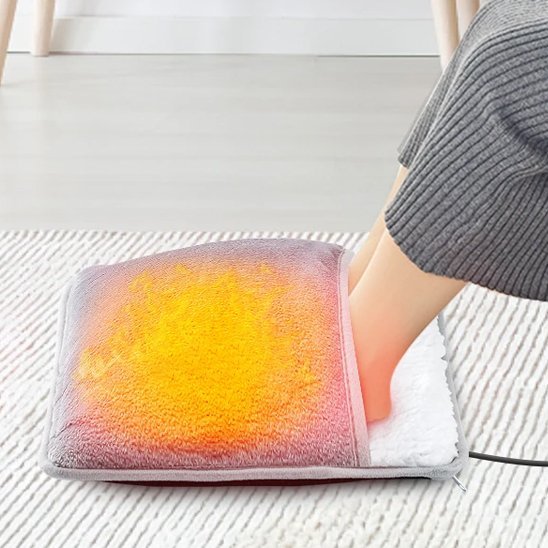 chauffe pieds gris chaleur