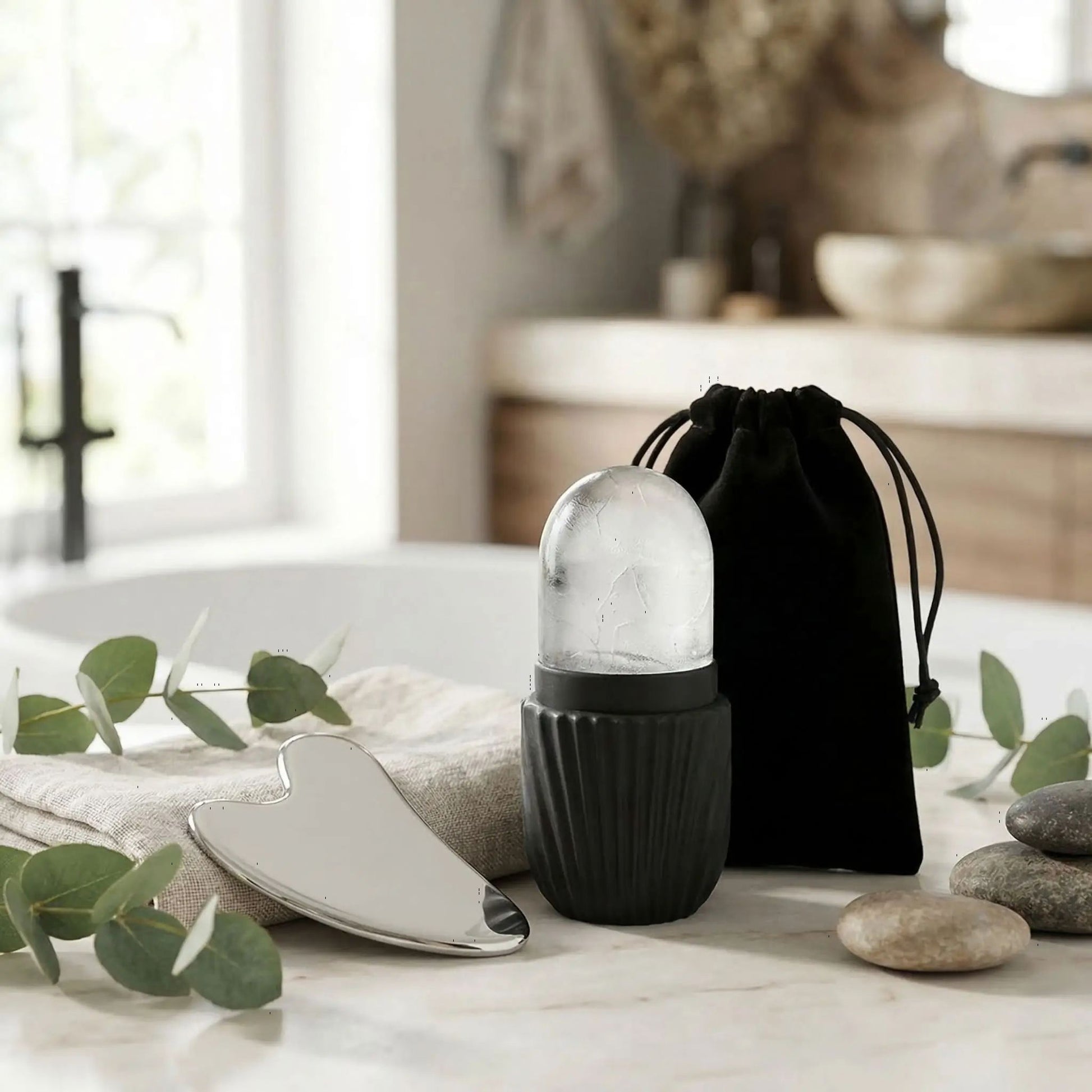 Gua sha | Coffret visage Ice Roller - Massage et moi