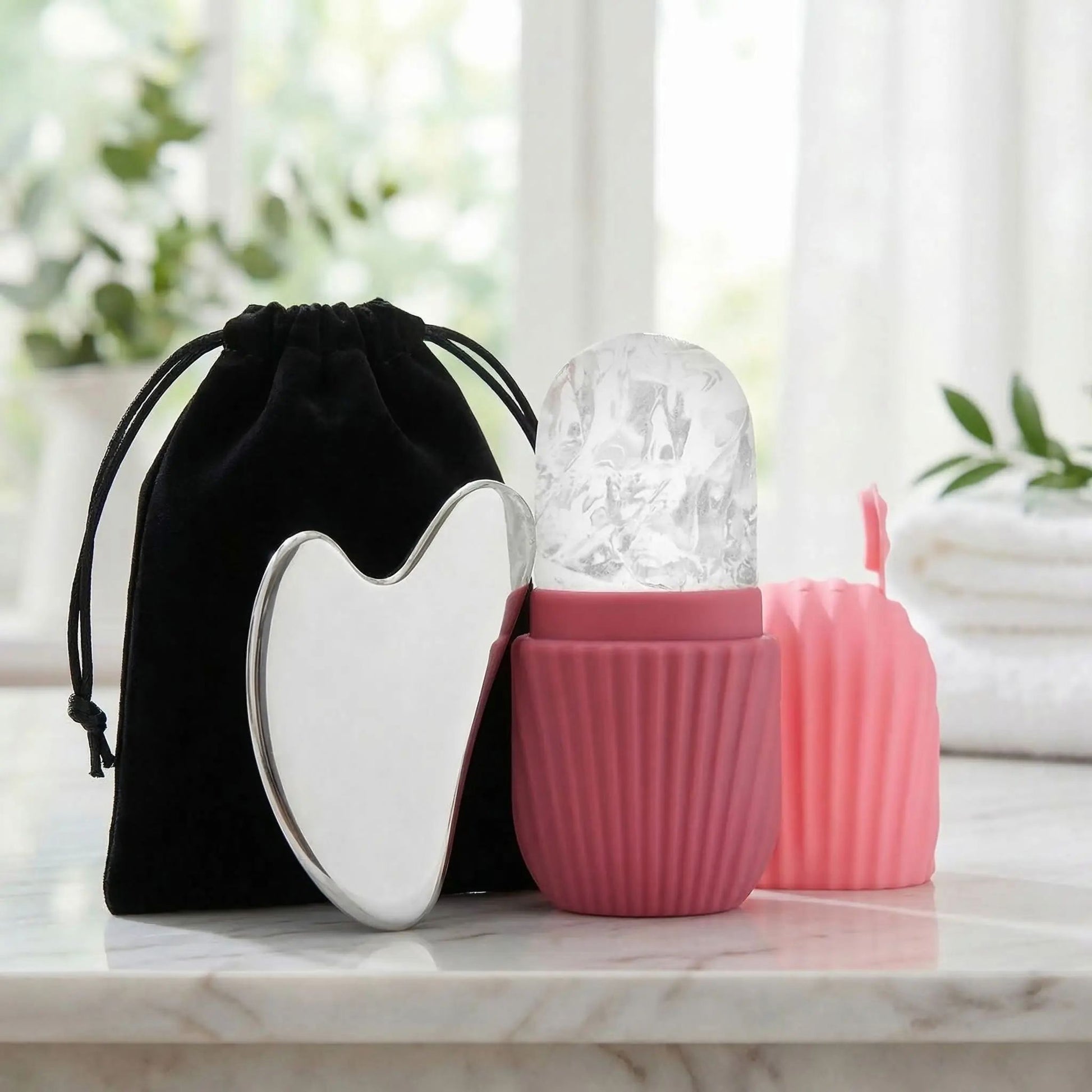 Gua sha | Coffret visage Ice Roller - Massage et moi