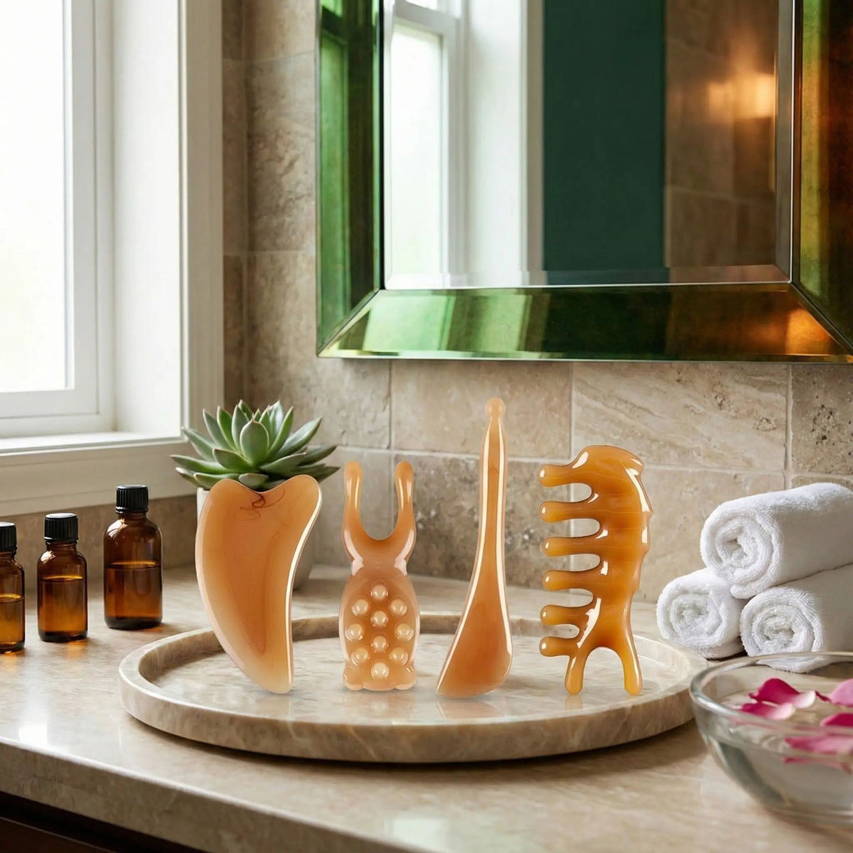 gua sha coffret quatre pieces