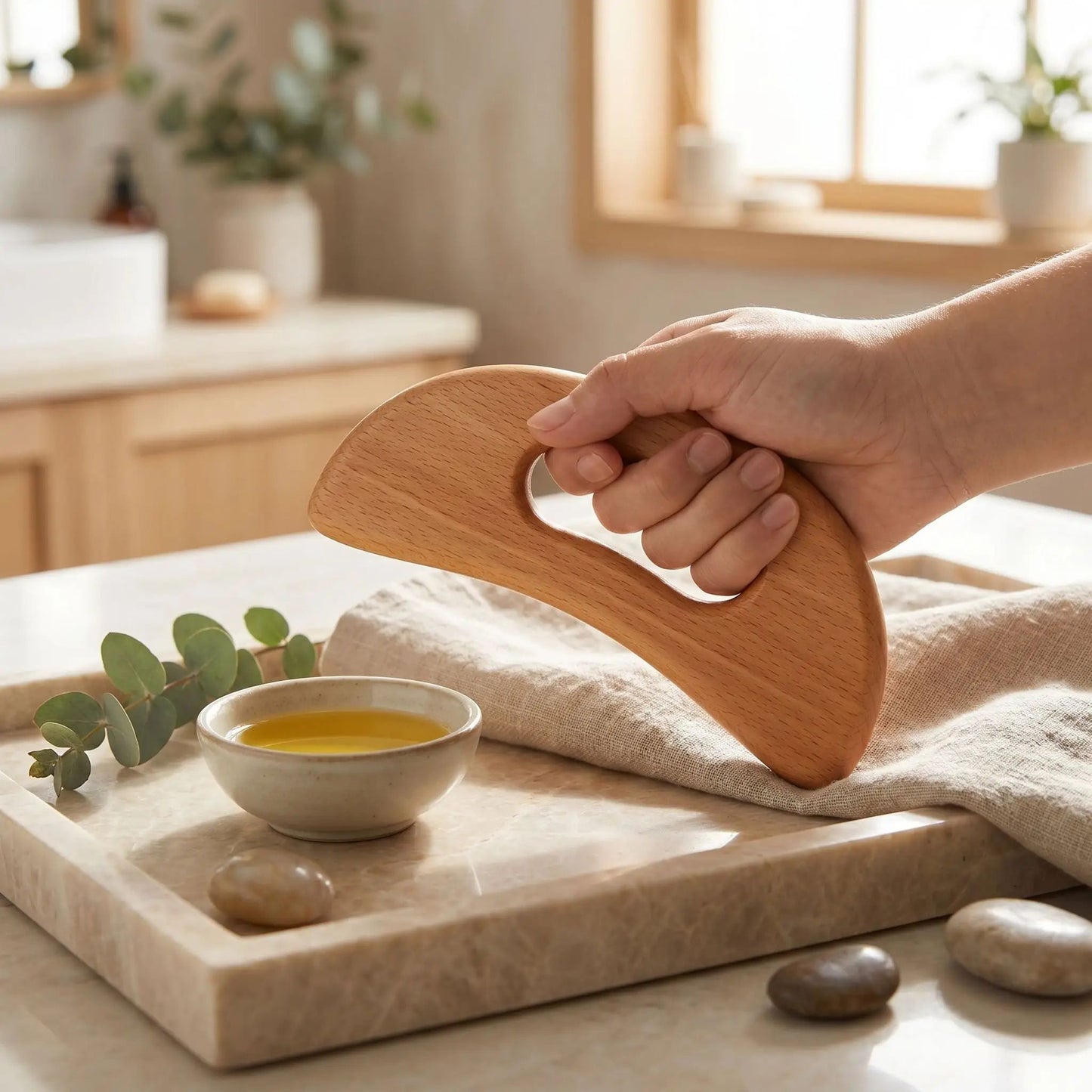 gua sha corps bois hetre detente musculaire