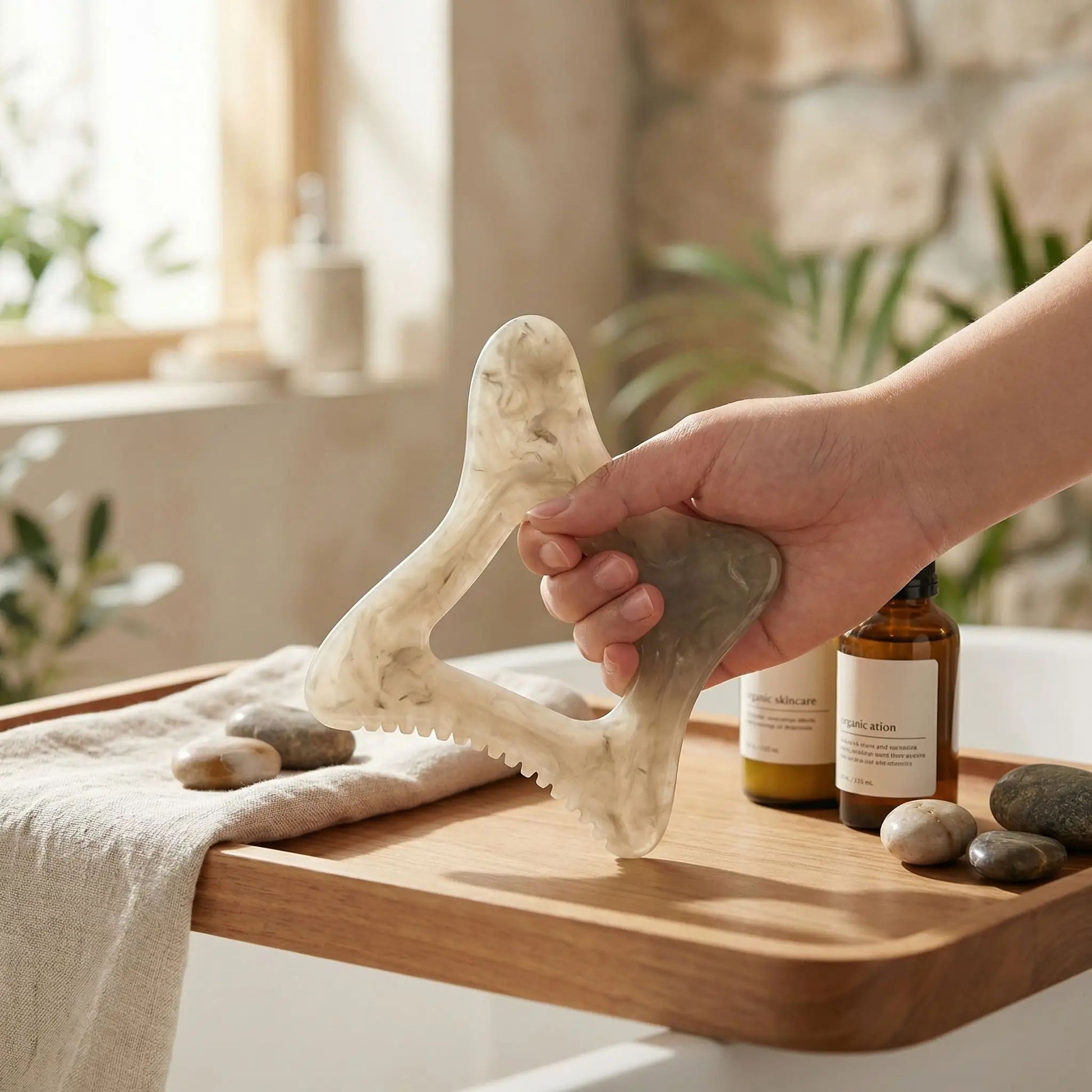 gua sha gris massage visage corps