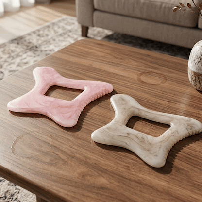 gua sha rose gris corps visage detente