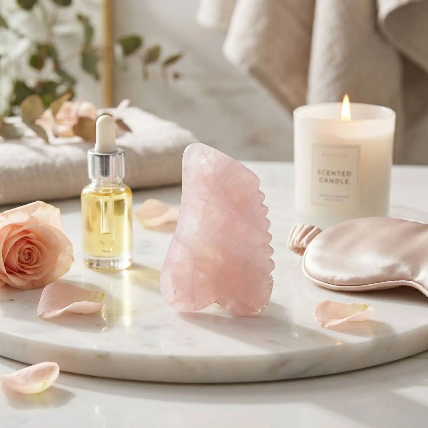 gua sha rose pierre quartz
