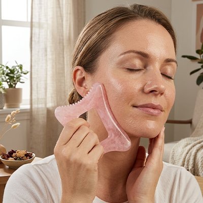 gua sha rose visage detente