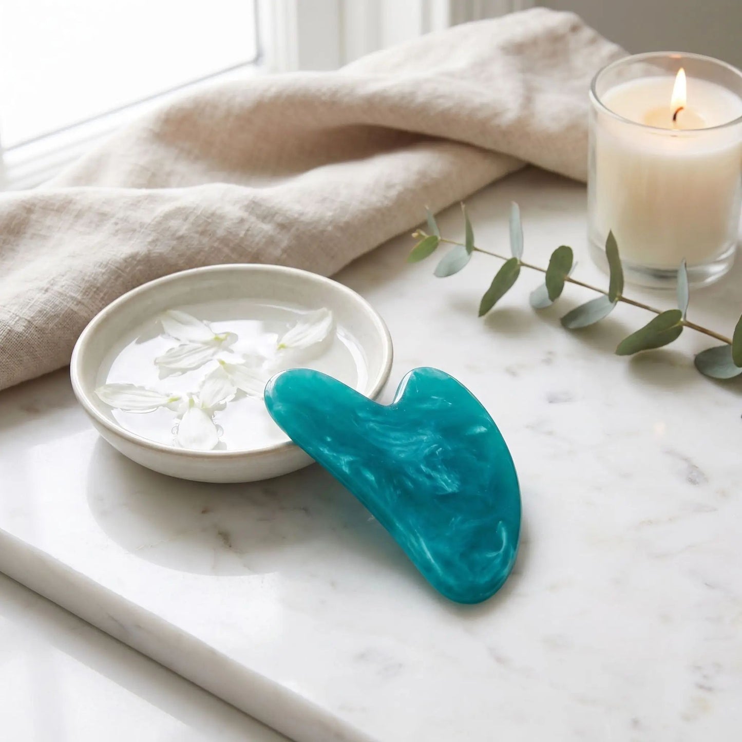 gua sha visage bleu massage detente