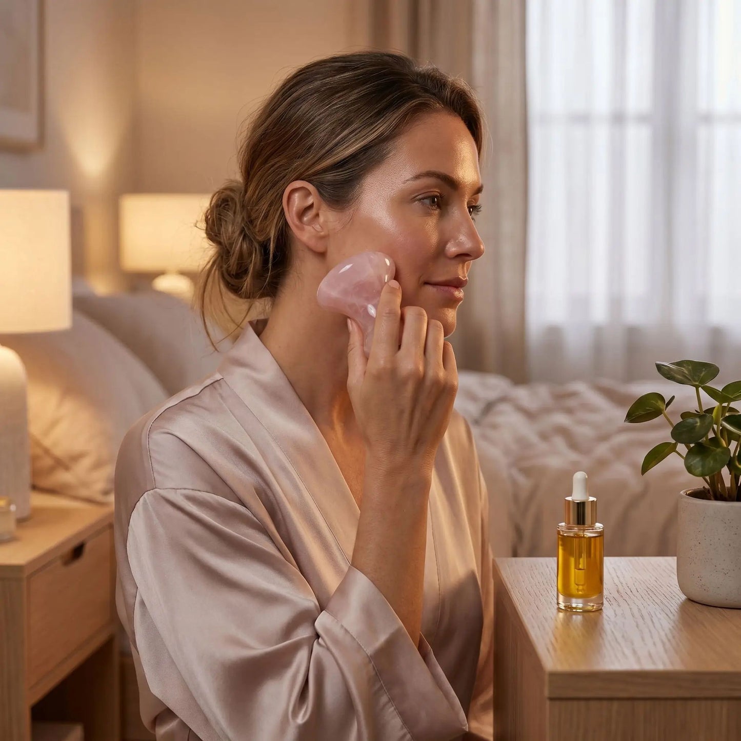 Gua sha visage | Soie Rosée - Massage et moi
