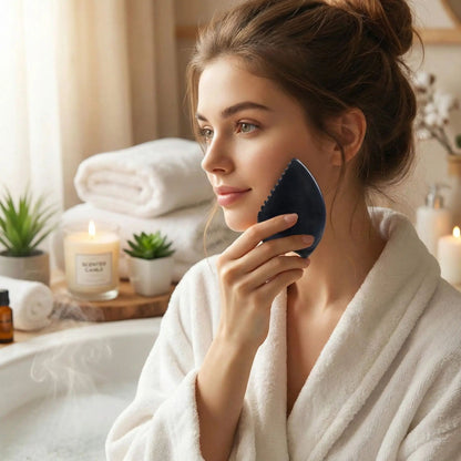 gua sha visage femme massage facial lifting