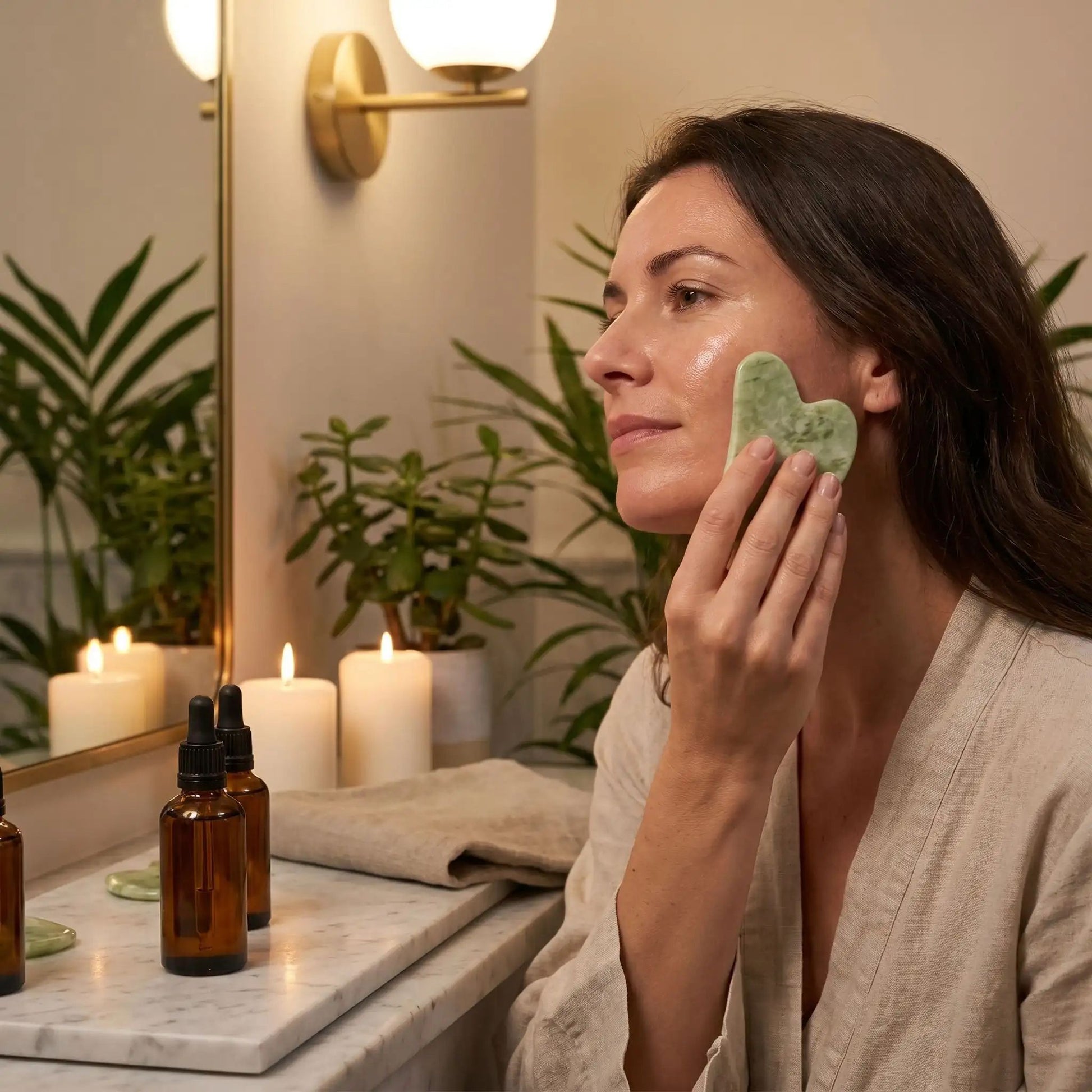 Gua sha visage | Emeraude Glow - Massage et moi