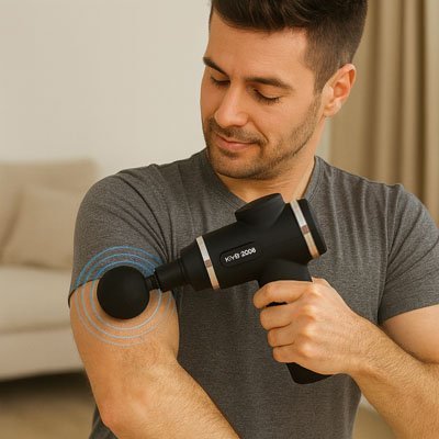 pistolet de massage biceps homme sport