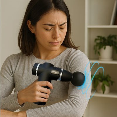 pistolet de massage bras femme detente