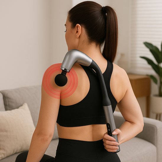 pistolet de massage femme dos detente musculaire