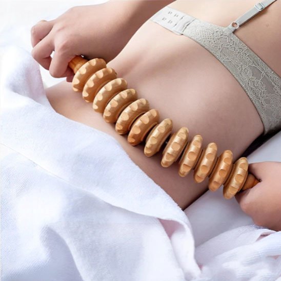 rouleau de massage bois dos