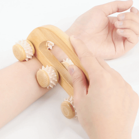 rouleau de massage bois haute densite
