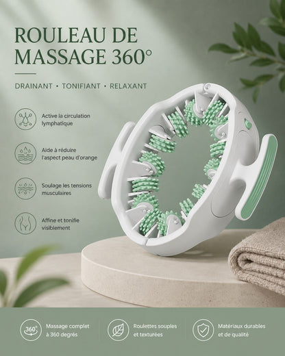 rouleau de massage circulaire activation circulation lymphatique