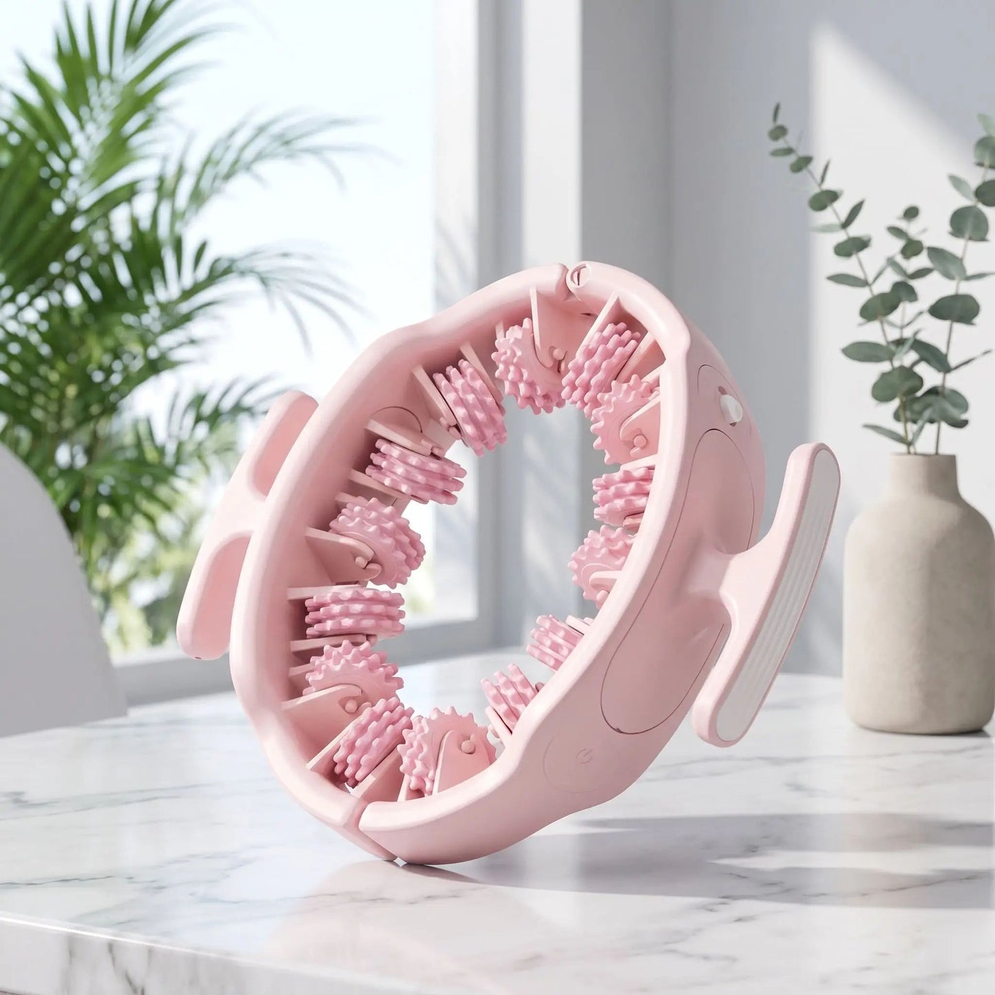 rouleau de massage circulaire rose jolie