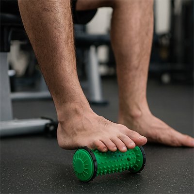 Rouleau de massage homme sport pied